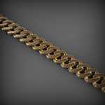 14K Solid Gold Men's Cuban Link Chain Necklace, Yellow Gold