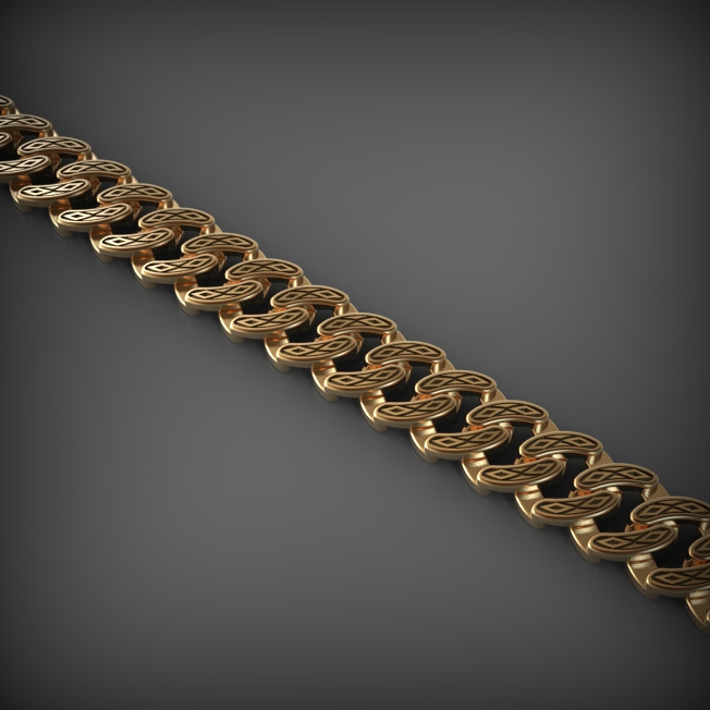 14K Solid Gold Men's Cuban Link Chain Necklace, Yellow Gold