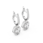 Gold Earrings 3-10009E_137_M, White Gold, view 2