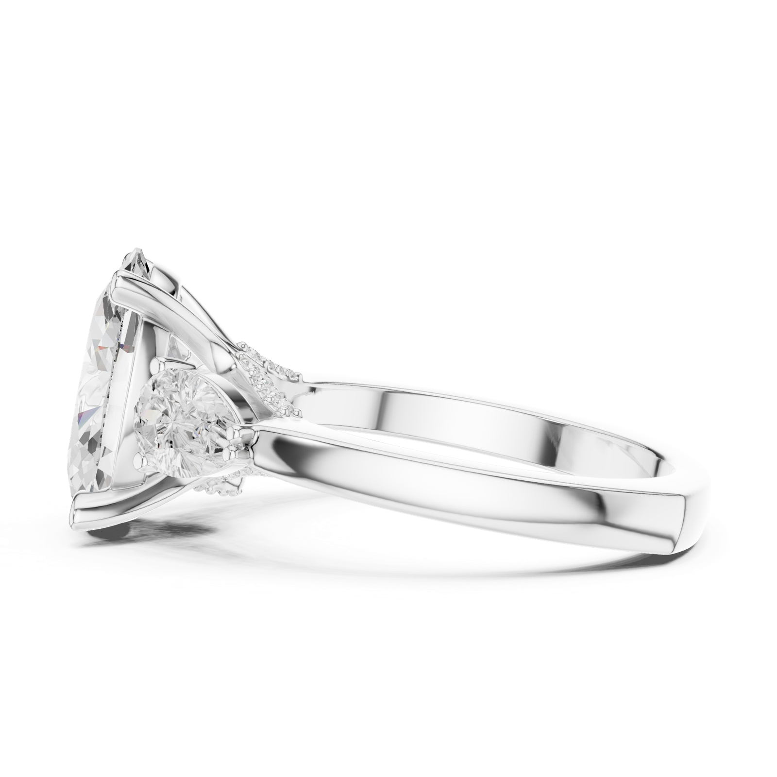 Gold Ring DDLR-269, White Gold, view 3