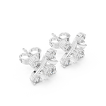 Gold Earrings 9-10012E, White Gold, view 2