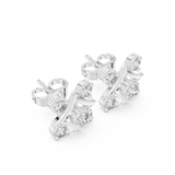 Gold Earrings 9-10012E, White Gold, view 2