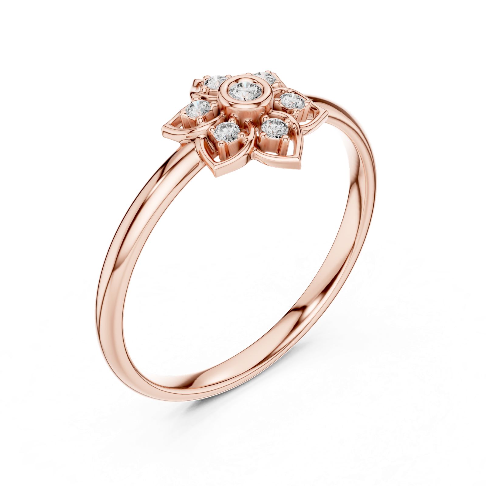 Gold Ring 1 (419), Rose Gold, view 2