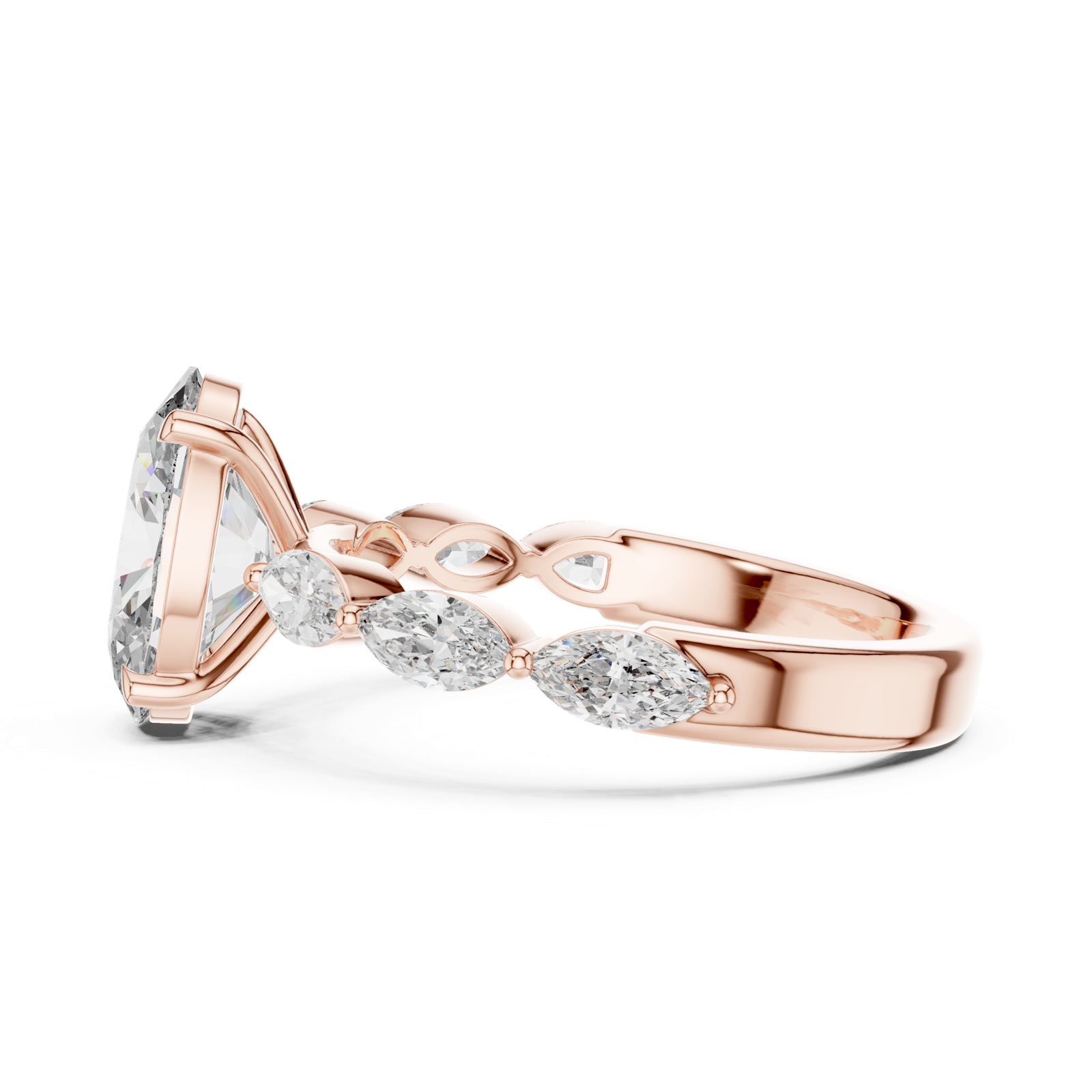 Gold Pendant 9-10031L_SS9, Rose Gold, view 3