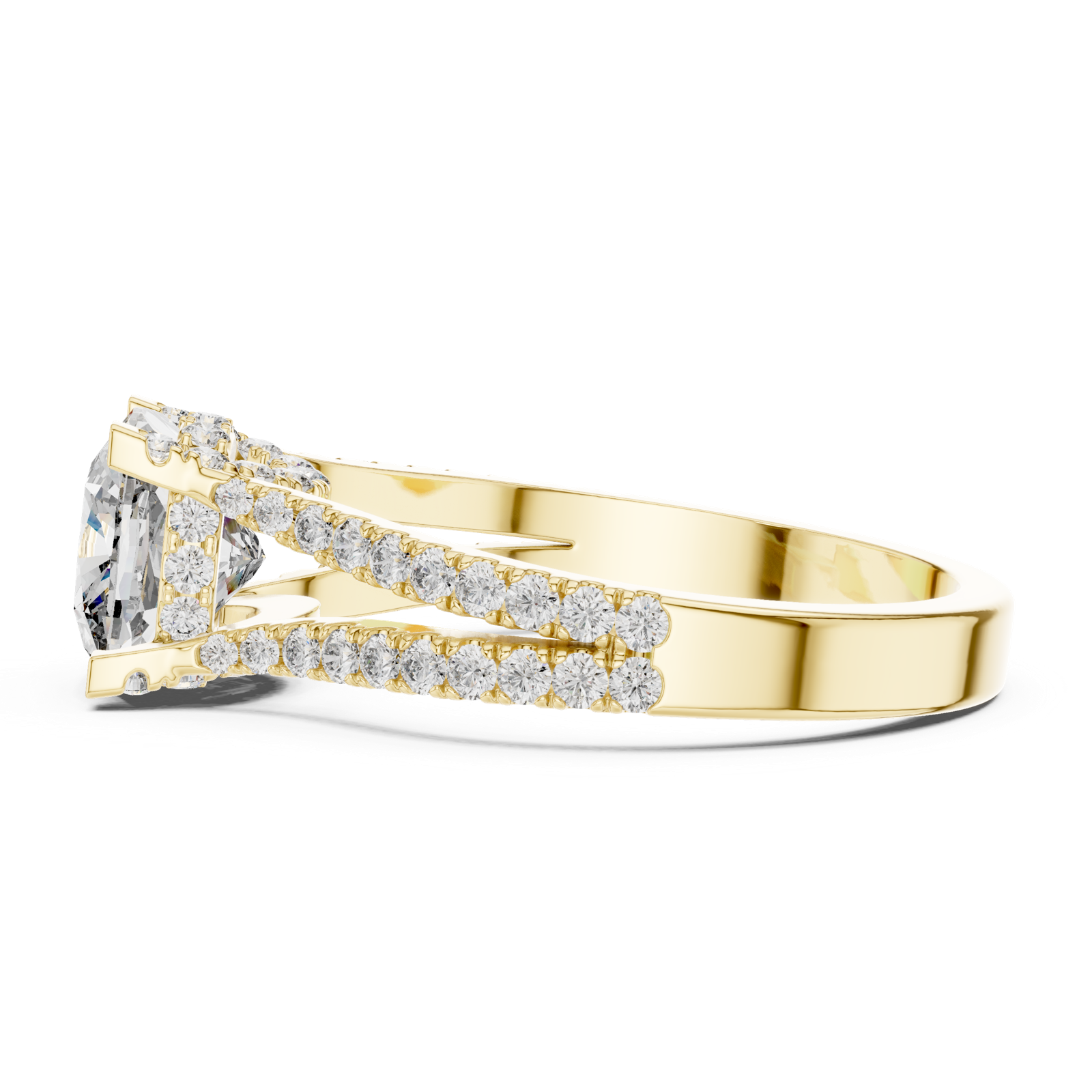 Gold Ring DDLR-182, Yellow Gold, view 3