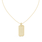 14K Solid Gold Lab Diamond Pendant Necklace, Yellow Gold, view 4