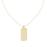 14K Solid Gold Lab Diamond Pendant Necklace, Yellow Gold, view 4