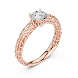 Gold Ring DDLR-810, Rose Gold, view 2