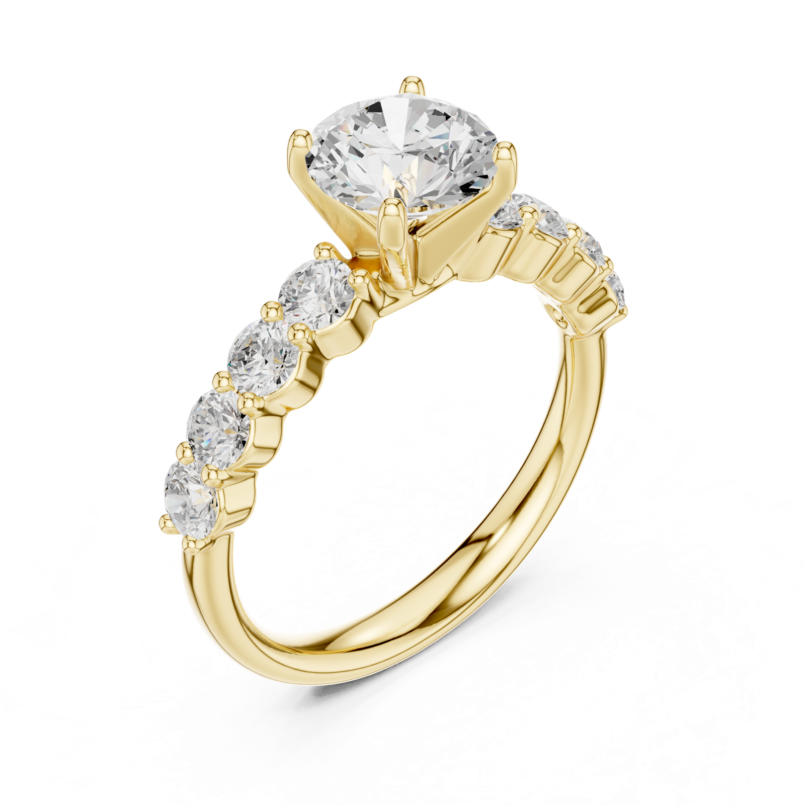 Gold Ring DDLR-642, Yellow Gold, view 2