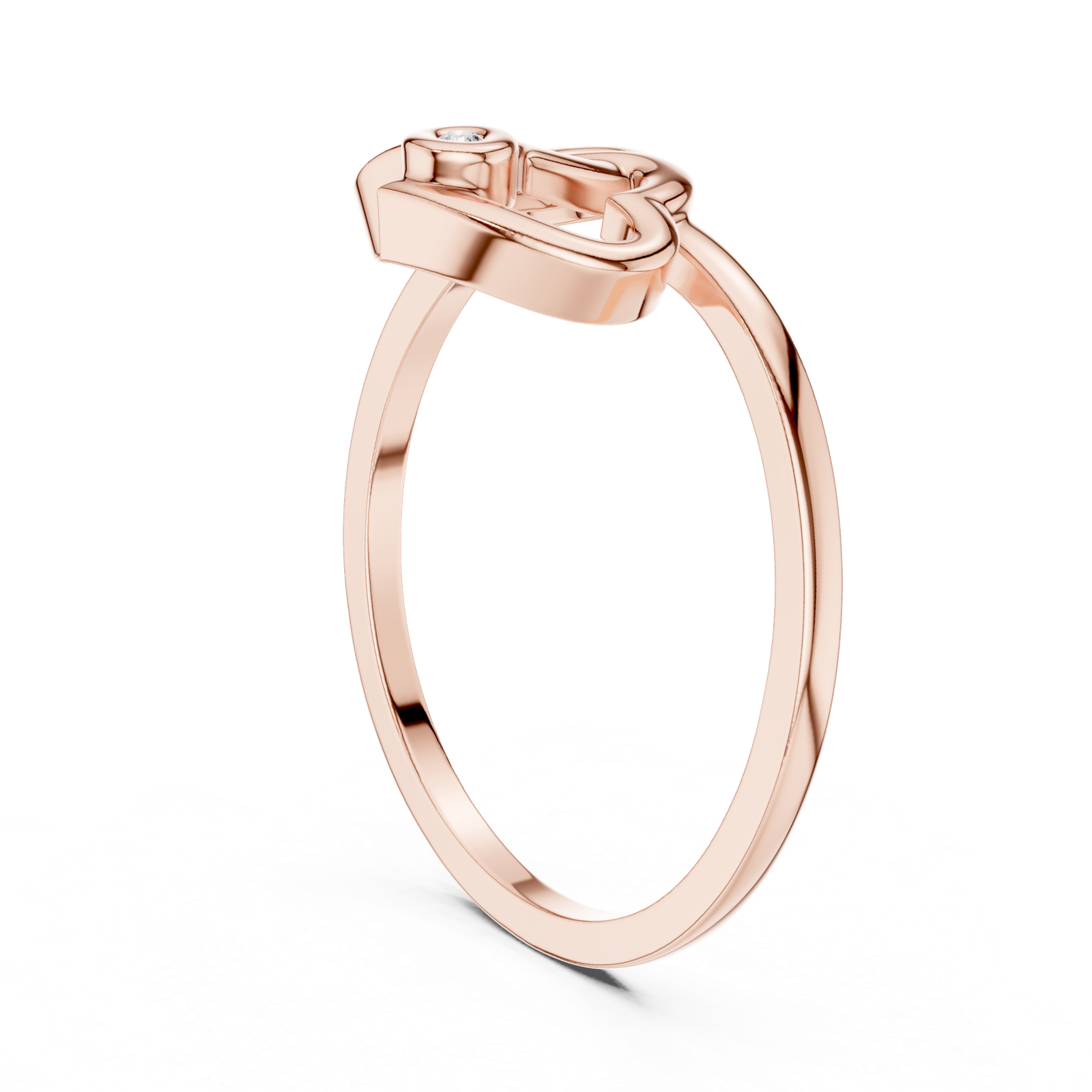 Gold Ring DR-5588, Rose Gold, view 1