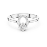Gold Ring DDLR-840, White Gold, view 4