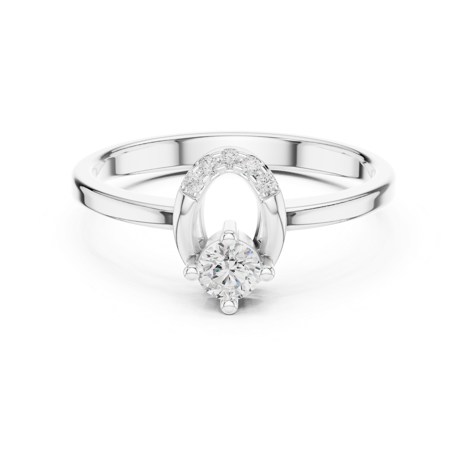 Gold Ring DDLR-840, White Gold, view 4