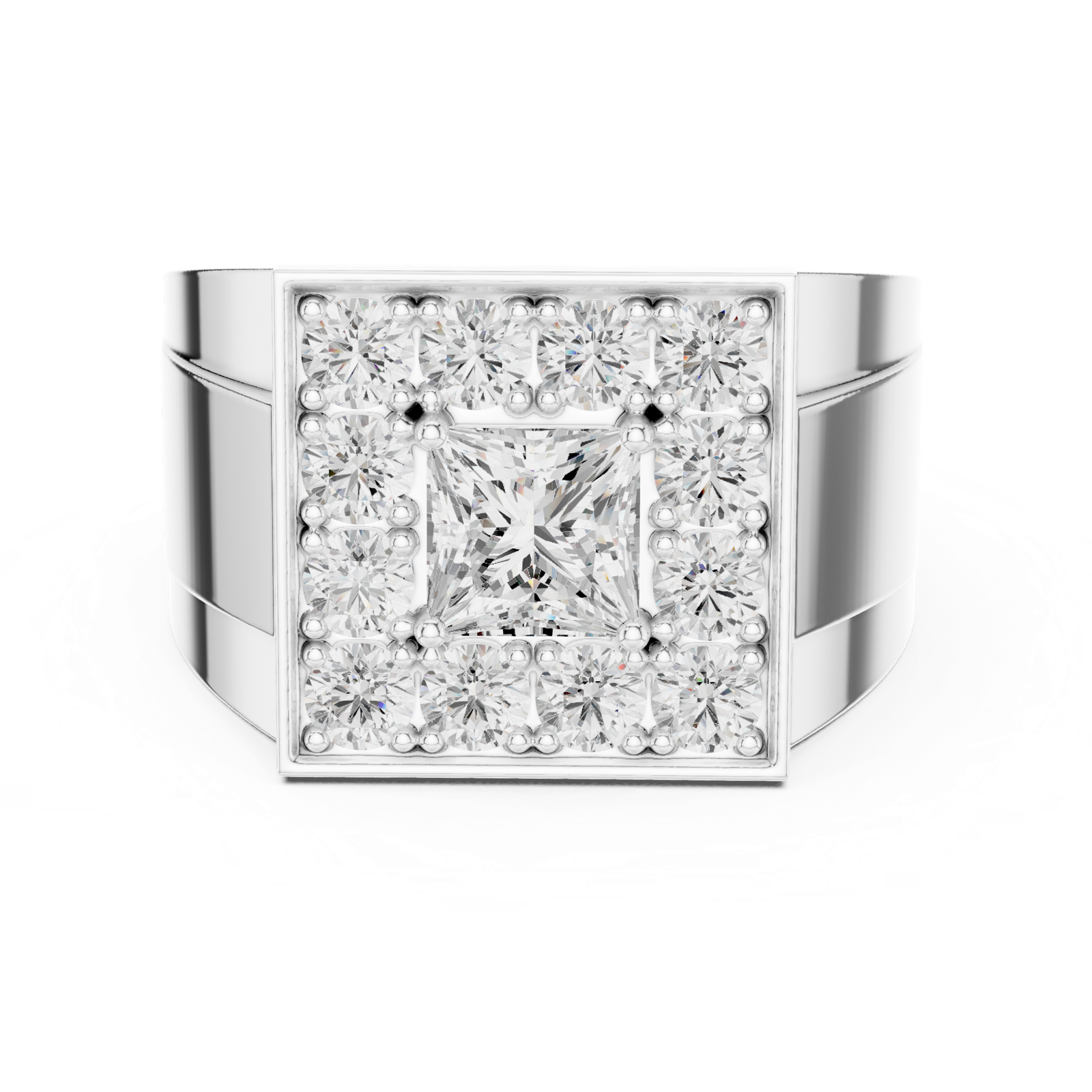 Gold Ring DDLR-388, White Gold, view 4