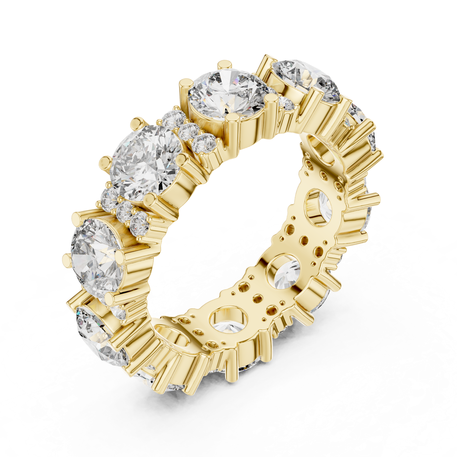 Gold Ring DDLR-232, Yellow Gold, view 2