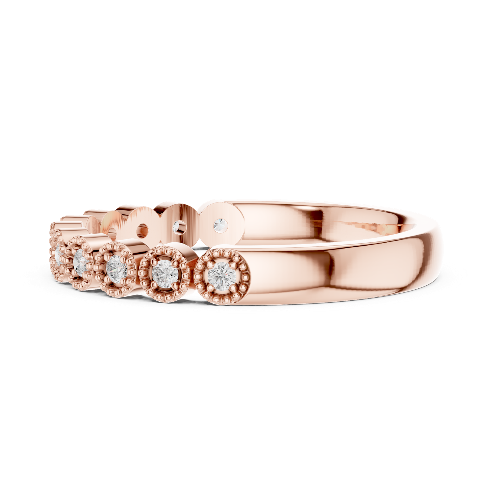 Gold Ring DDLR-770, Rose Gold, view 3