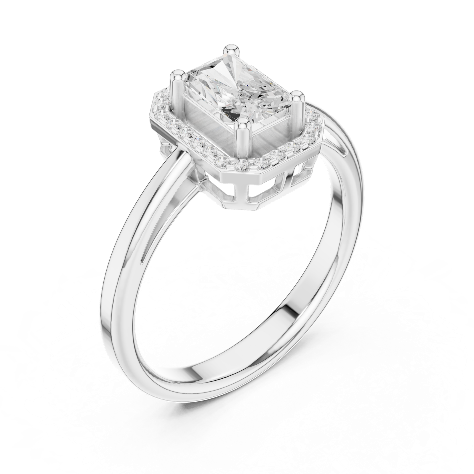 Gold Ring DDLR-472, White Gold, view 2
