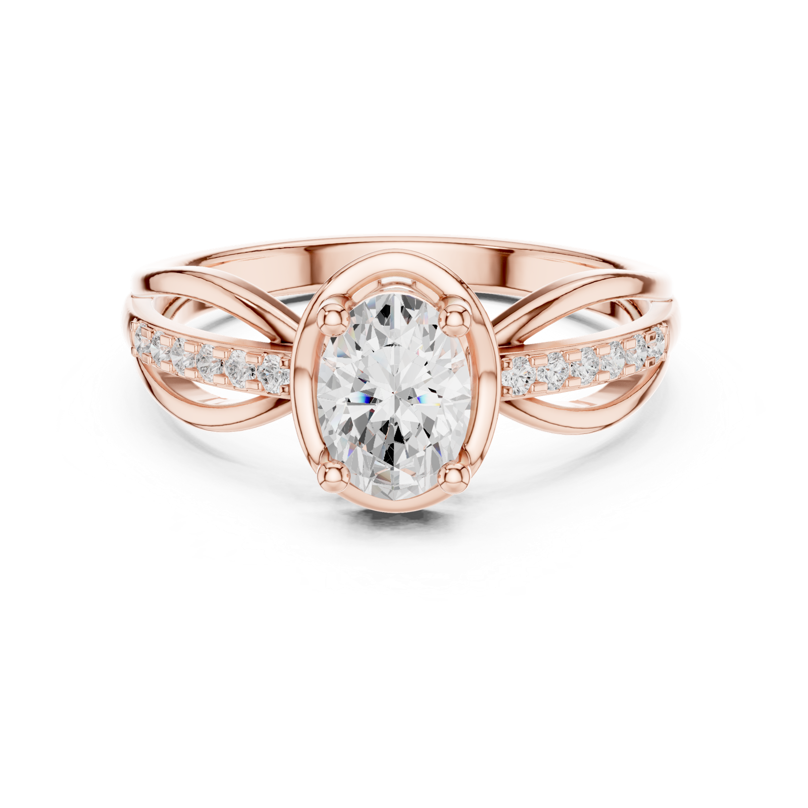 Gold Ring DDLR-523, Rose Gold