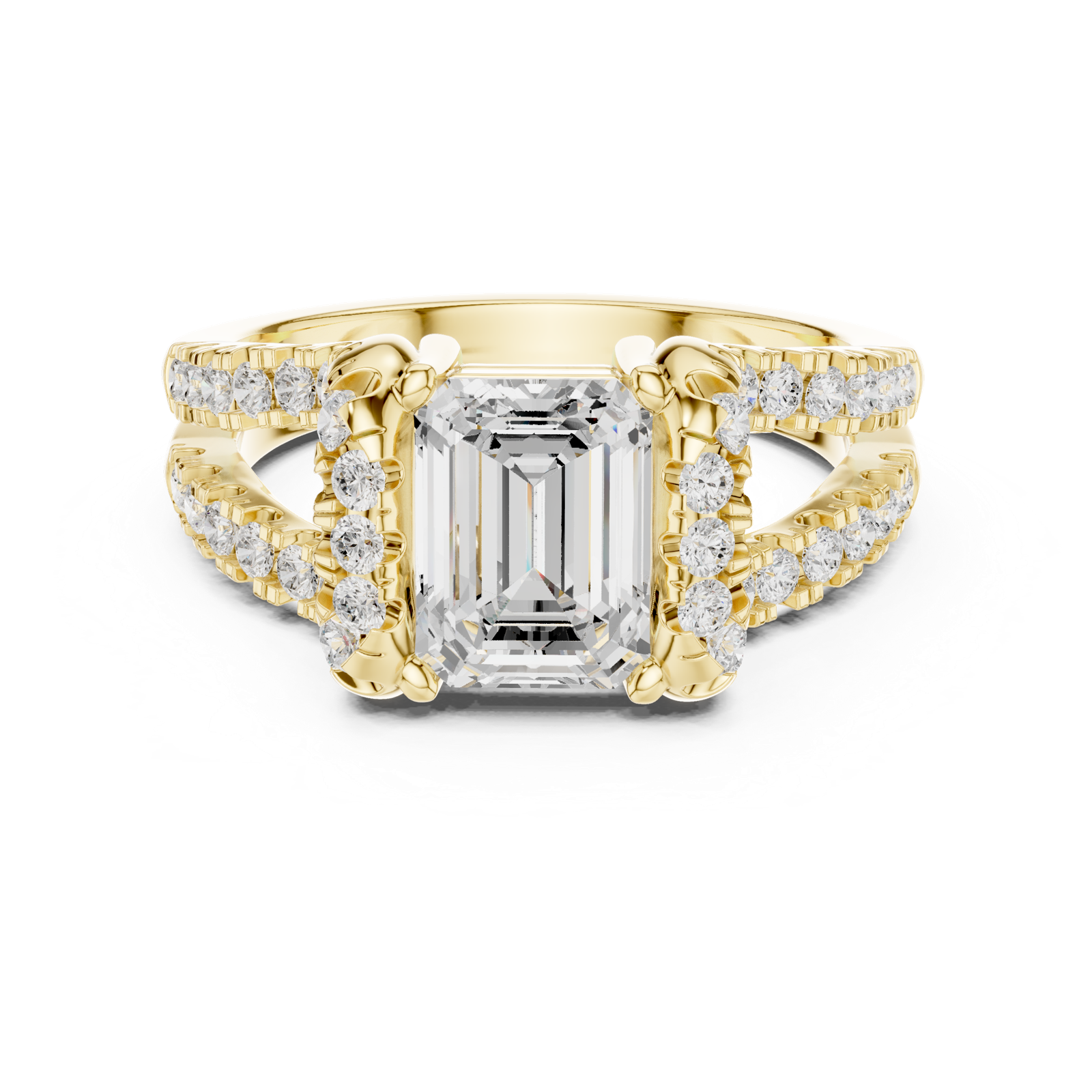 Gold Ring DDLR-409, Yellow Gold, view 4
