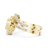 Gold Ring DDLR-581, Yellow Gold, view 3