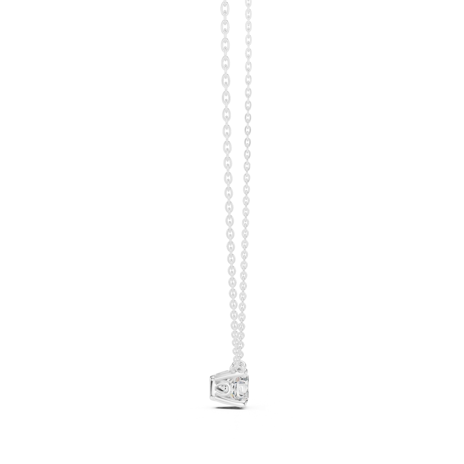 Gold Pendant GPD-0043, White Gold, view 3
