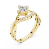 Gold Ring DDLR-487, Yellow Gold, view 2