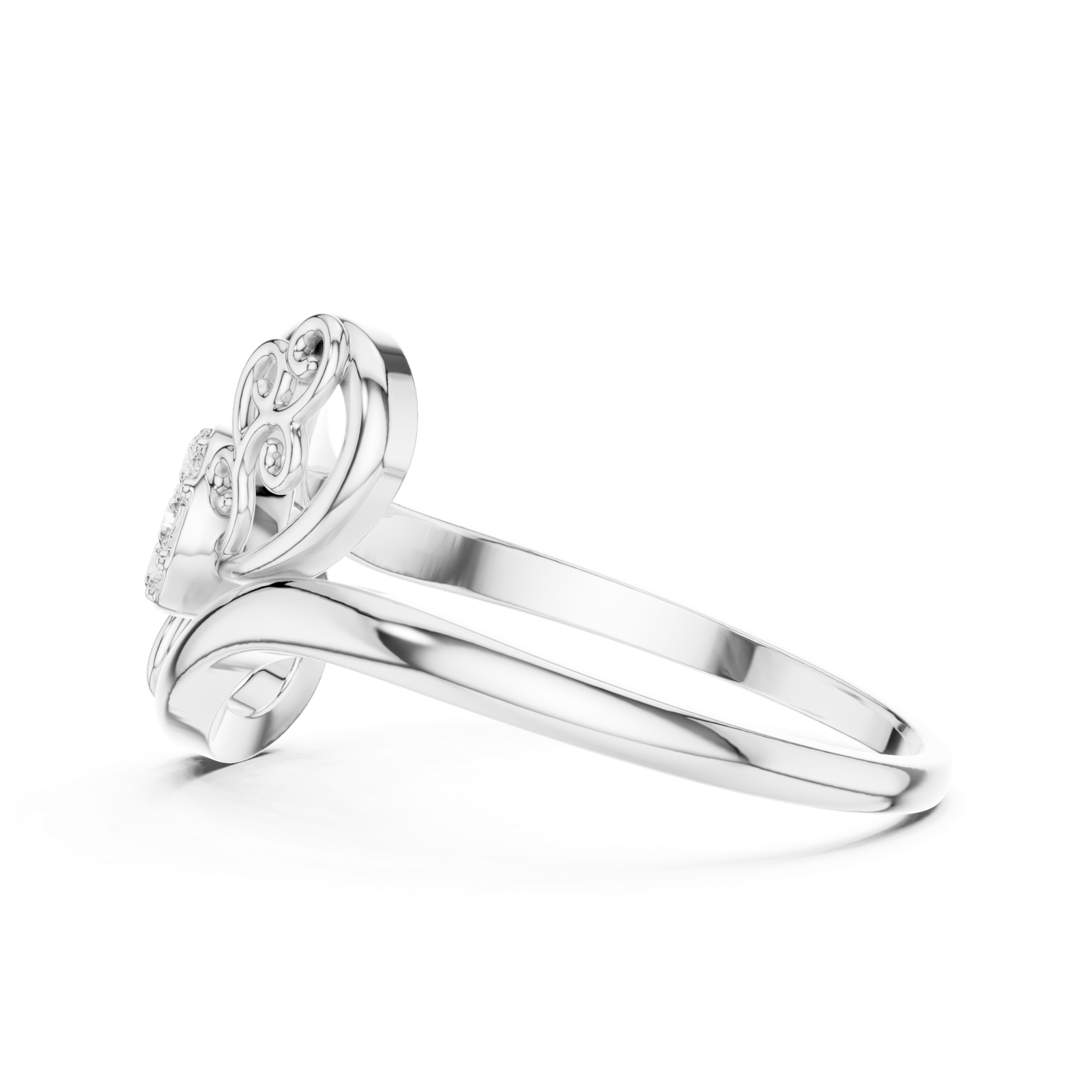 Gold Ring 1 (253), White Gold, view 3