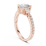 Gold Ring DDLR-858, Rose Gold, view 1