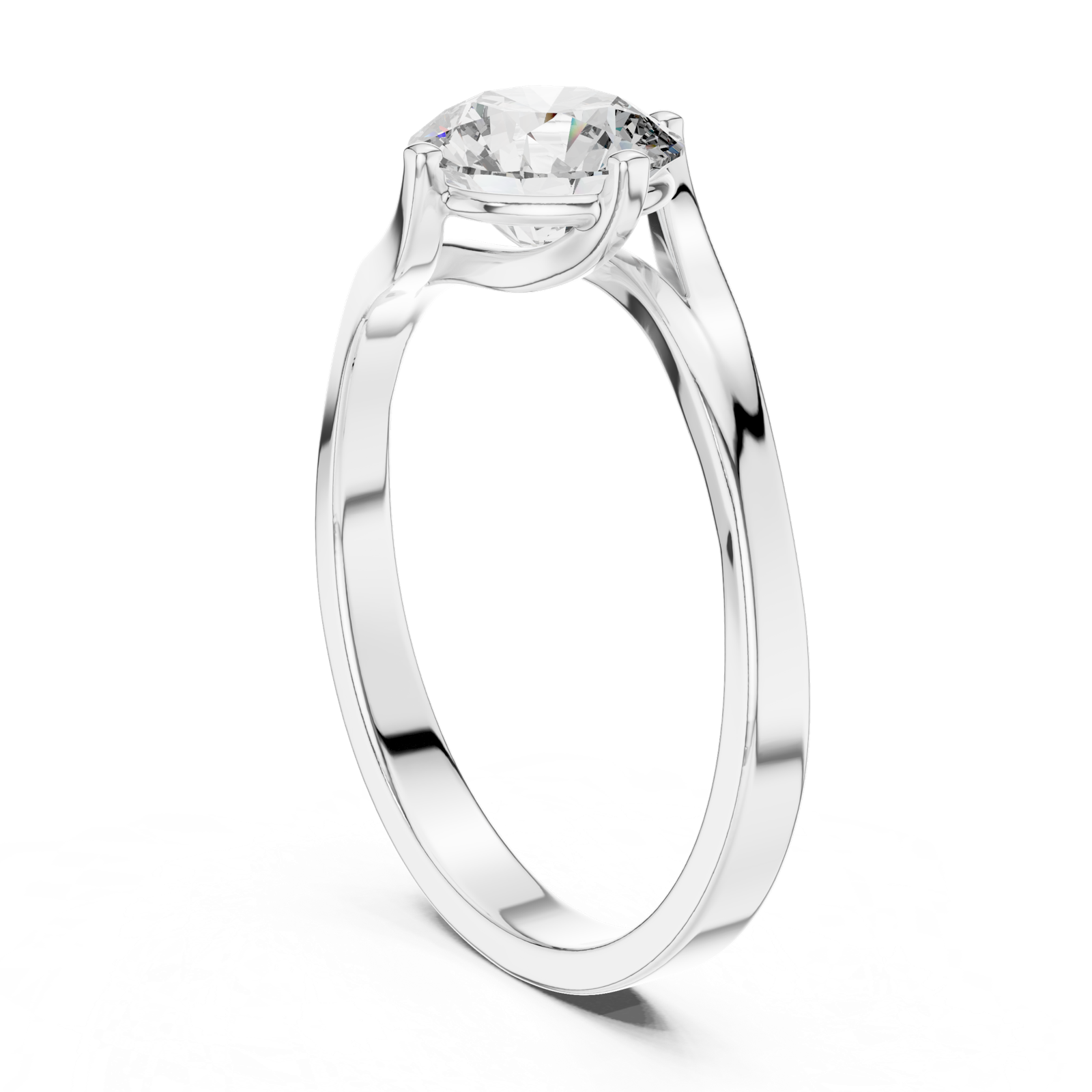 Gold Ring LR-0013, White Gold, view 1