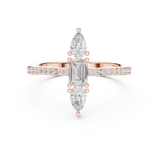 Gold Ring DDLR-529, Rose Gold, view 4