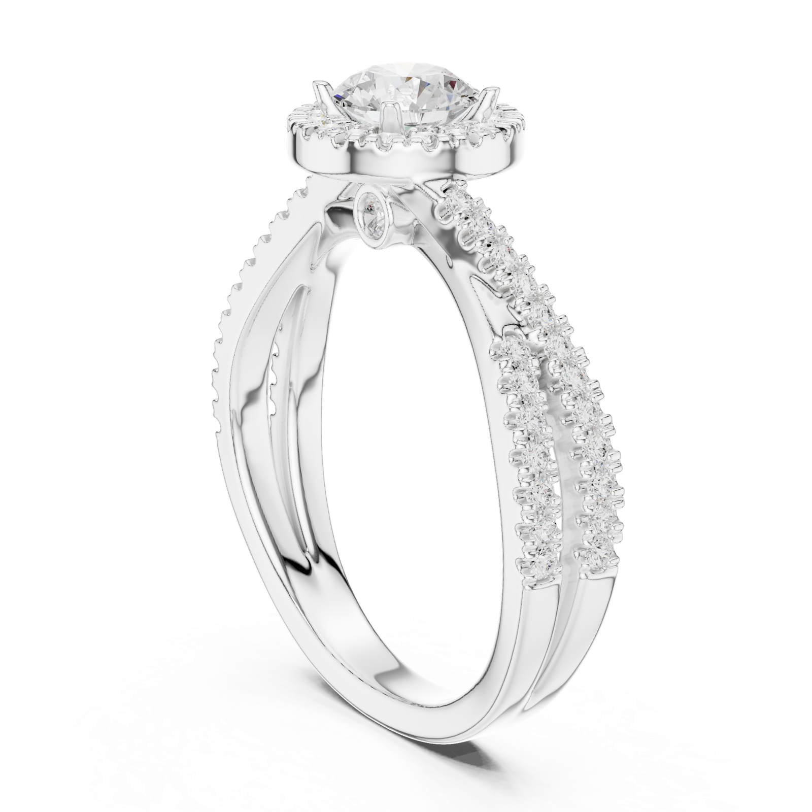 Gold Ring LR-0301, White Gold