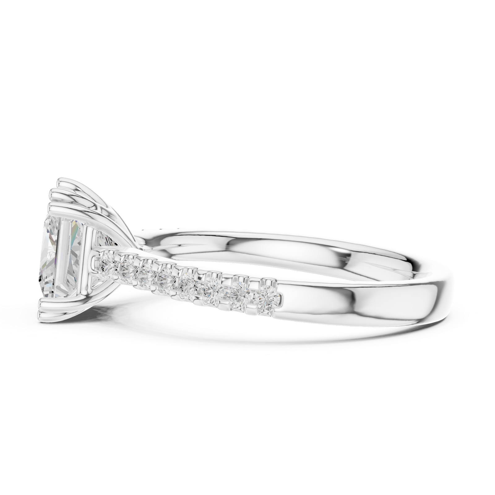 Gold Ring DDLR-735, White Gold, view 3