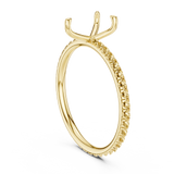 Gold Jewelry L36-15, Pear center stone, Yellow Gold, view 1