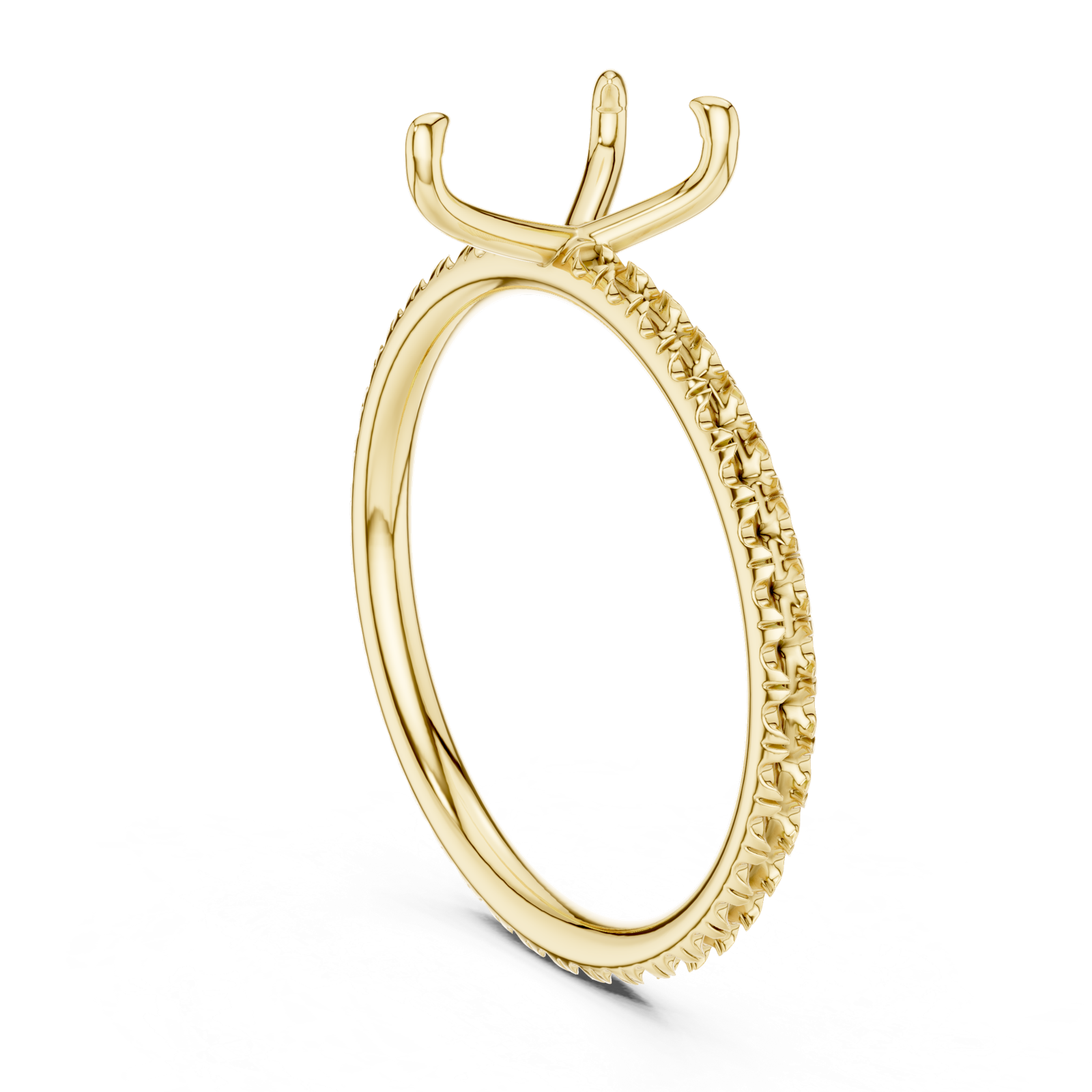 Gold Jewelry L36-15, Pear center stone, Yellow Gold, view 1