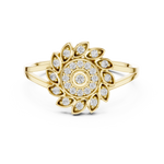 Gold Ring DR-6296, Yellow Gold, view 4