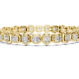 14K Solid Gold Lab Diamond Bracelet, Yellow Gold, view 3