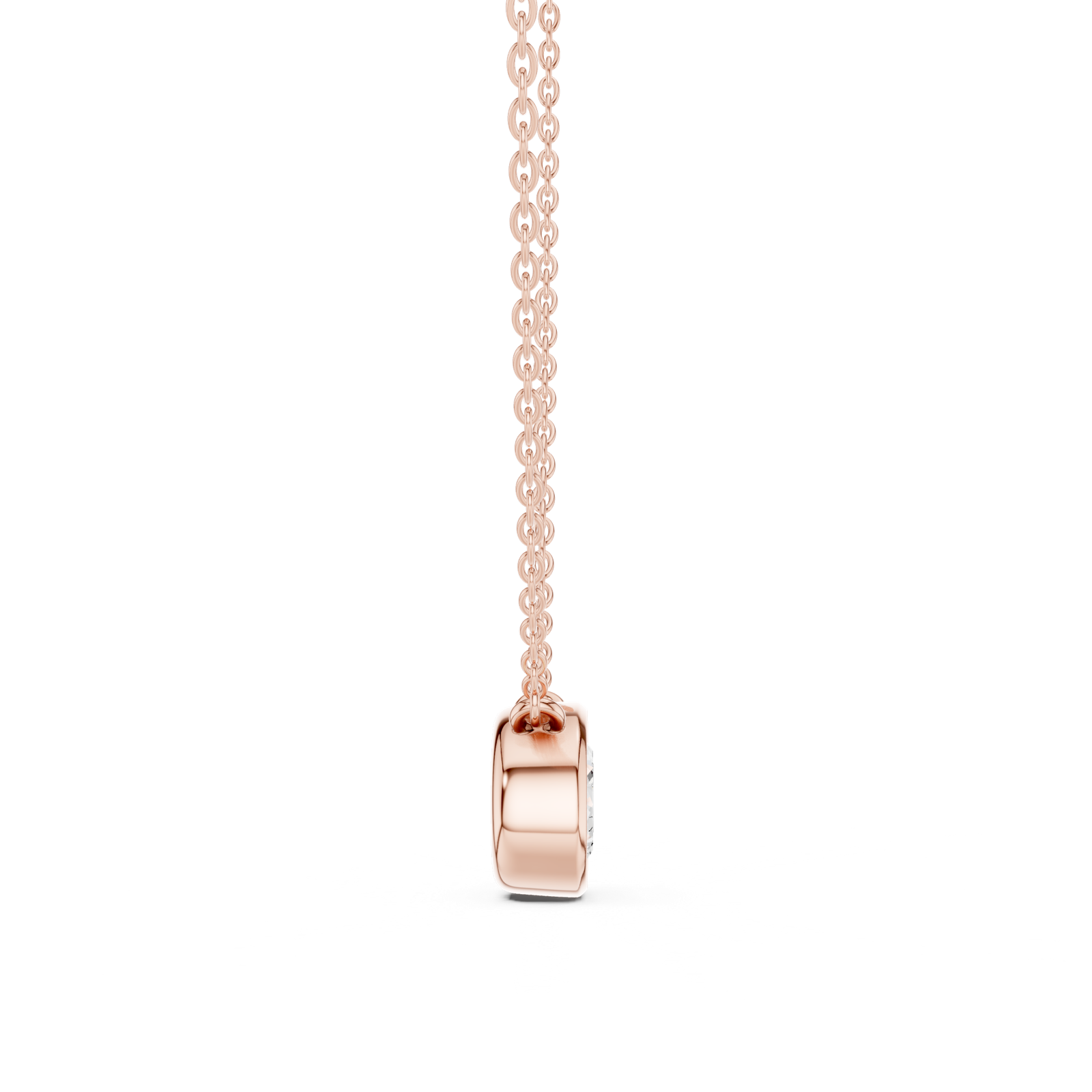 Gold Jewelry DDPO-007, Oval center stone, Rose Gold, view 3