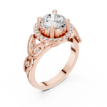 Gold Ring DDLR-408, Rose Gold, view 2