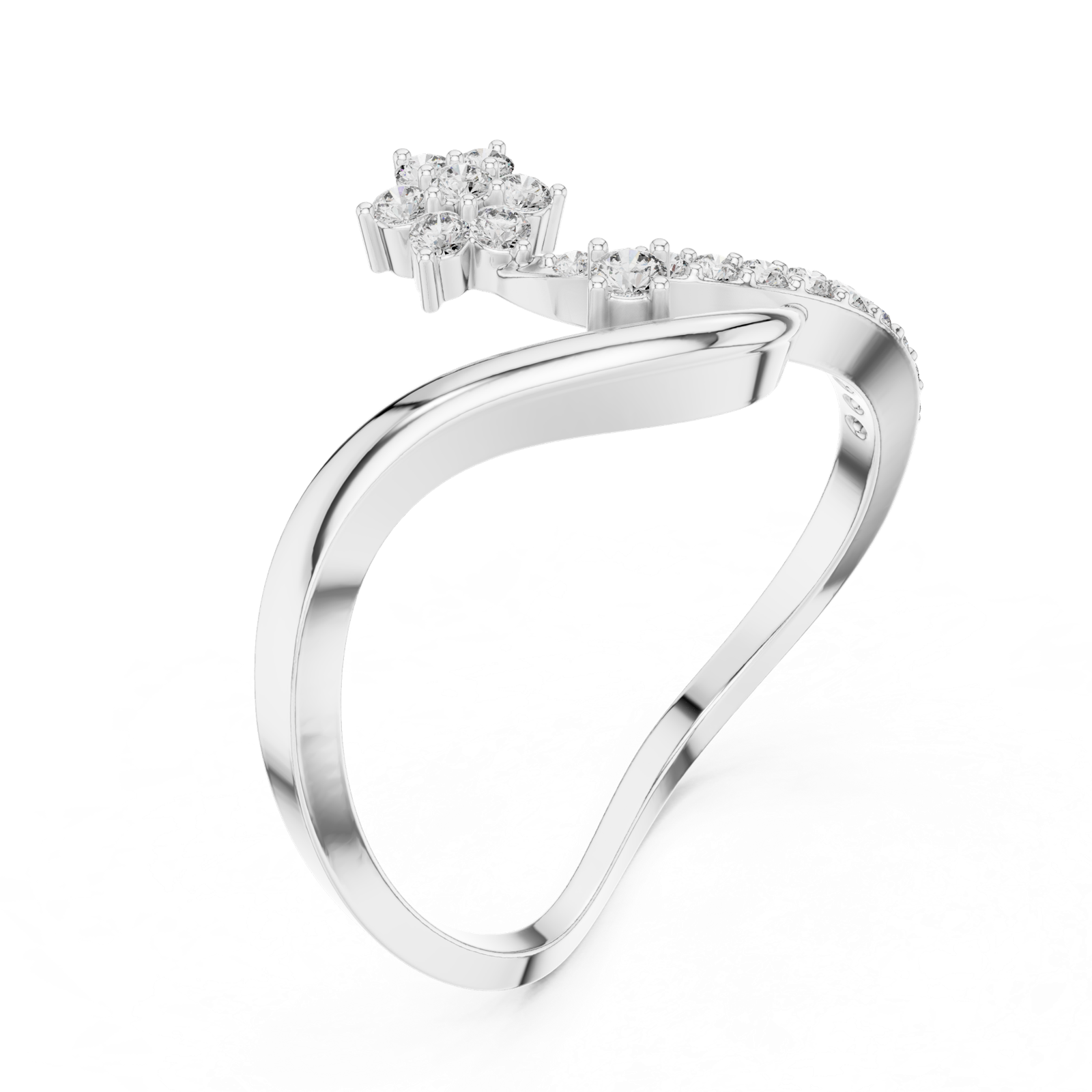 Gold Ring 1 (161), White Gold, view 2
