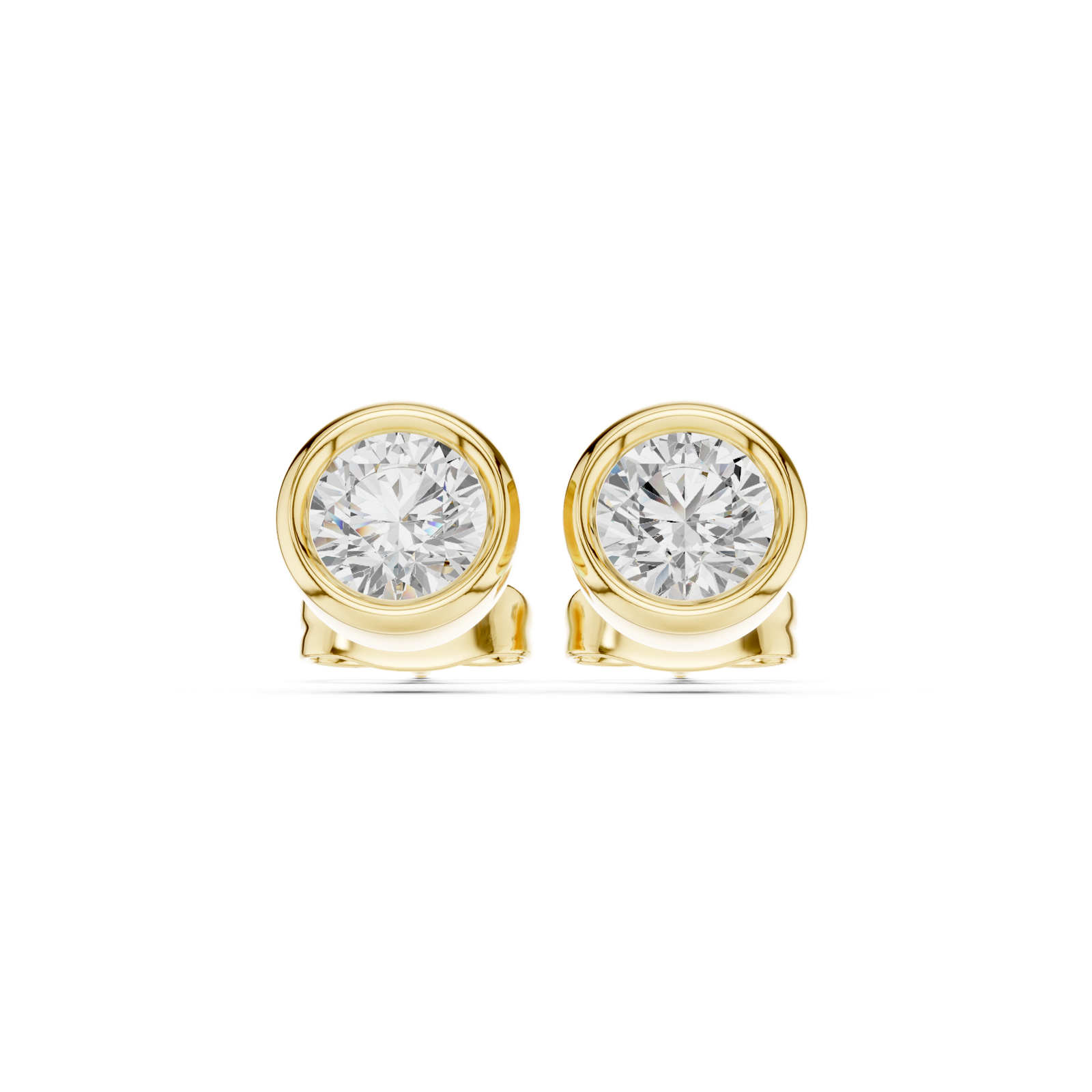 Gold Jewelry DDER-001, Round center stone, Yellow Gold, view 4