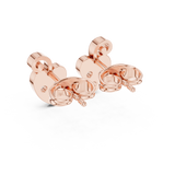 Gold Earrings 9-10021E, Rose Gold, view 3