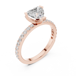 Gold Ring DDLR-433, Rose Gold, view 2