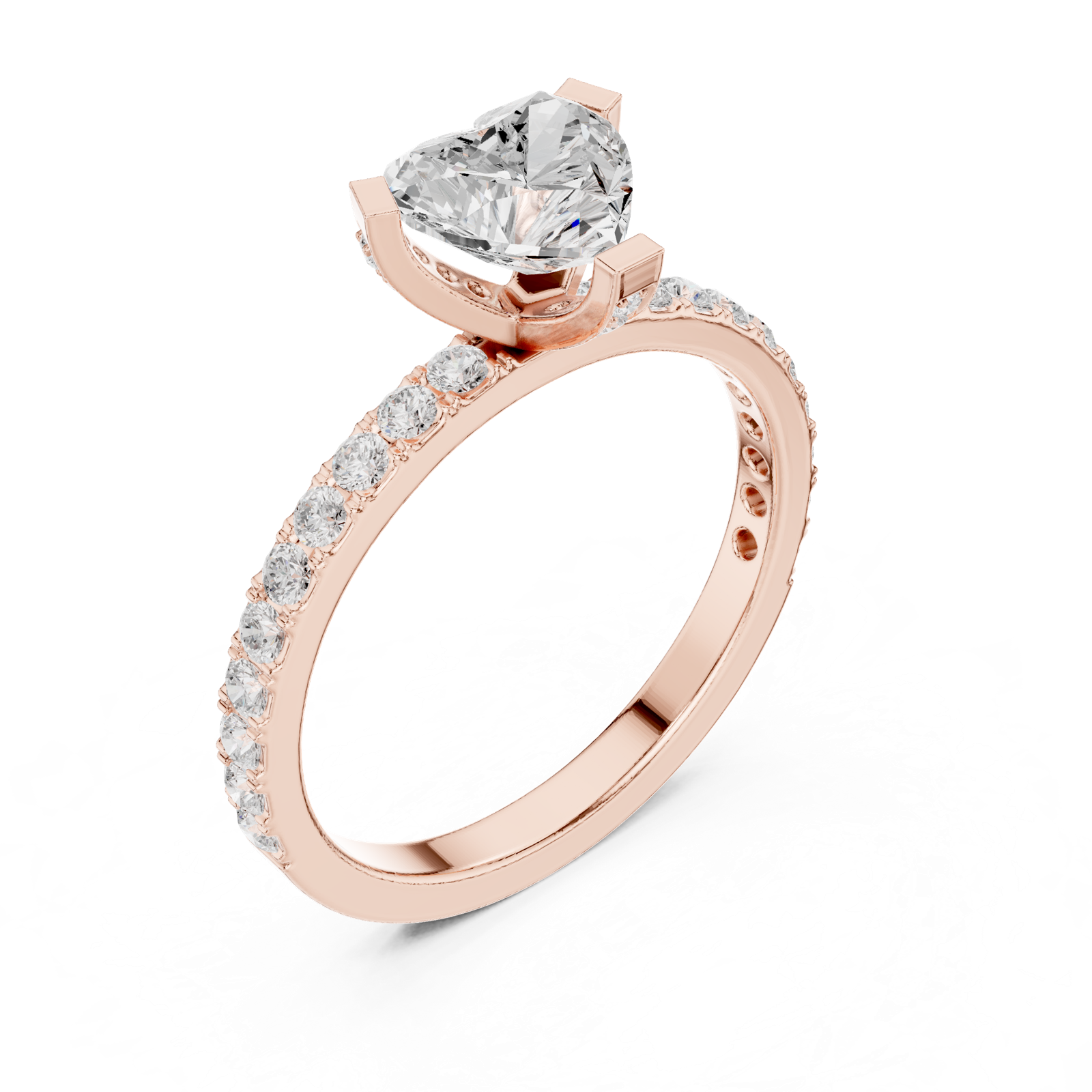 Gold Ring DDLR-433, Rose Gold, view 2