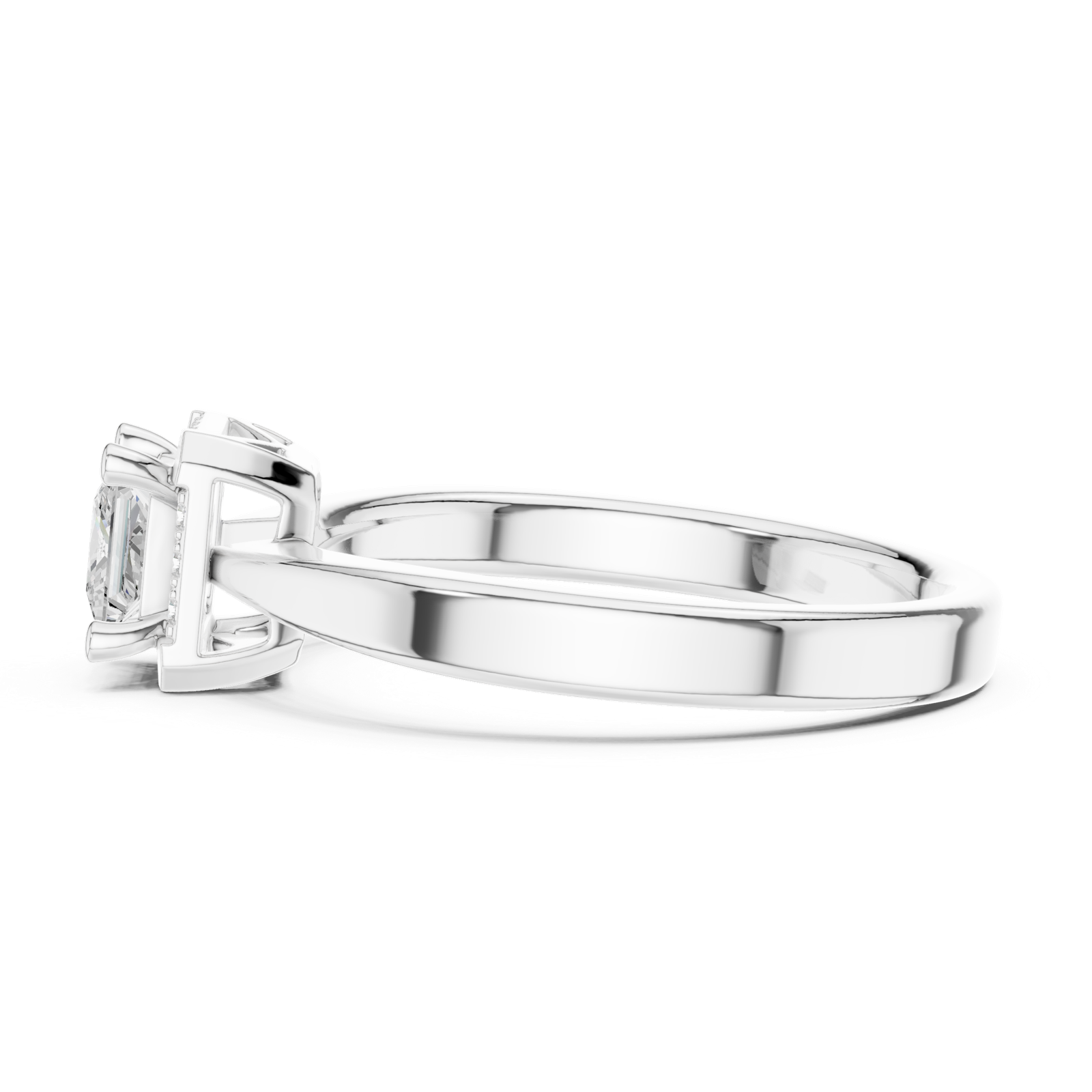 Gold Ring DDLR-492, White Gold, view 3