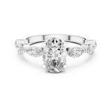 Gold Ring DDLR-180, White Gold, view 4