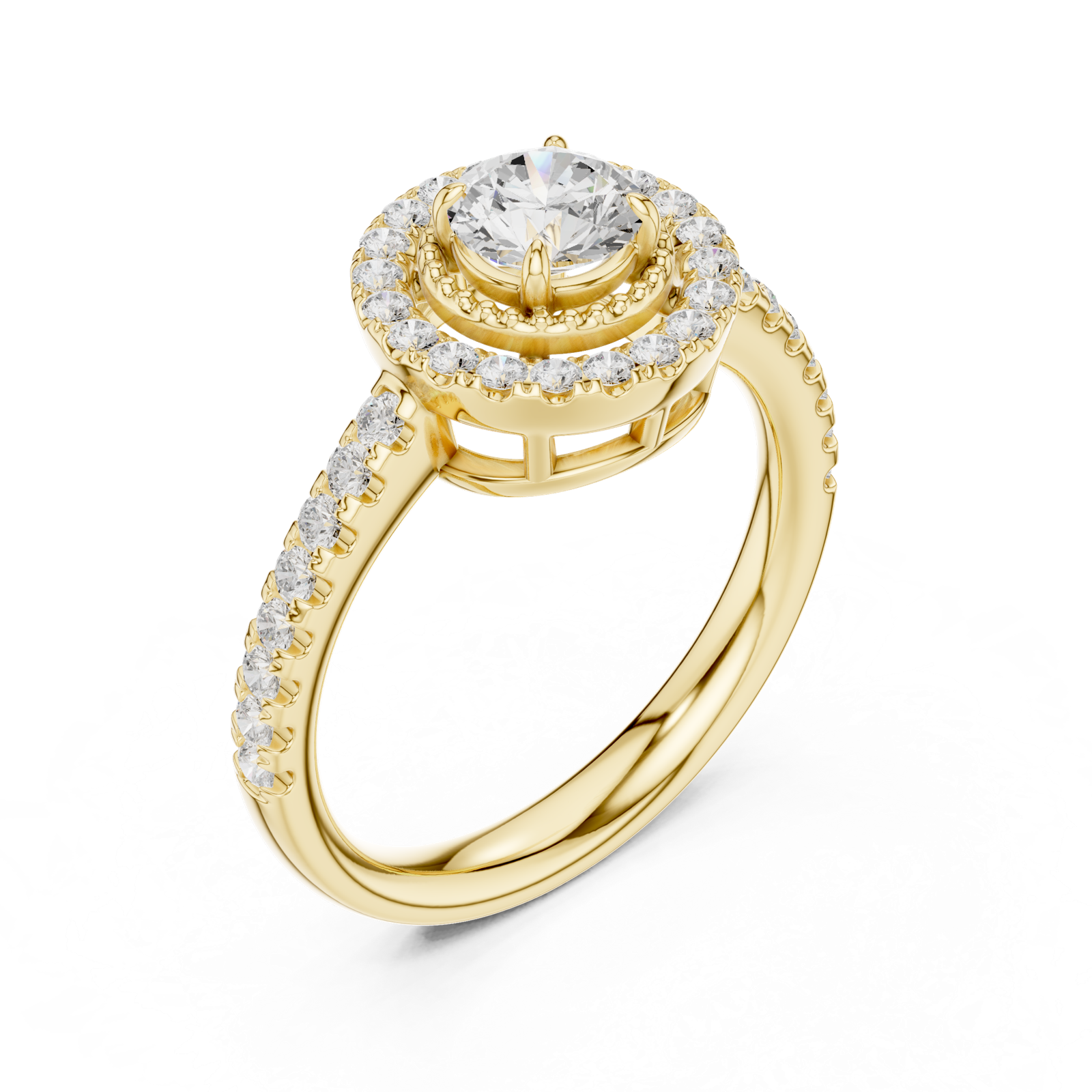 Gold Ring DDLR-668, Yellow Gold, view 2