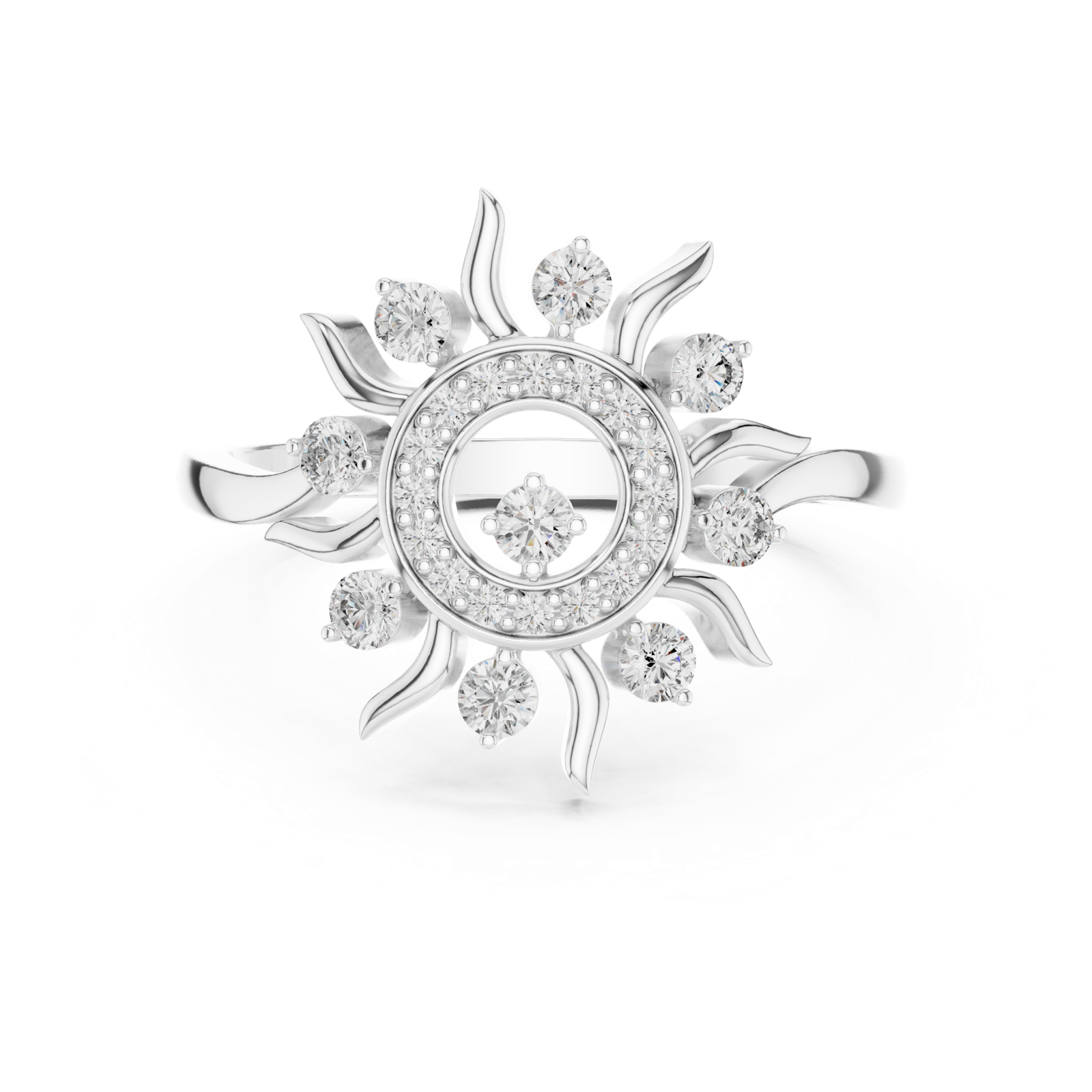 Gold Ring DR-6294, White Gold, view 4