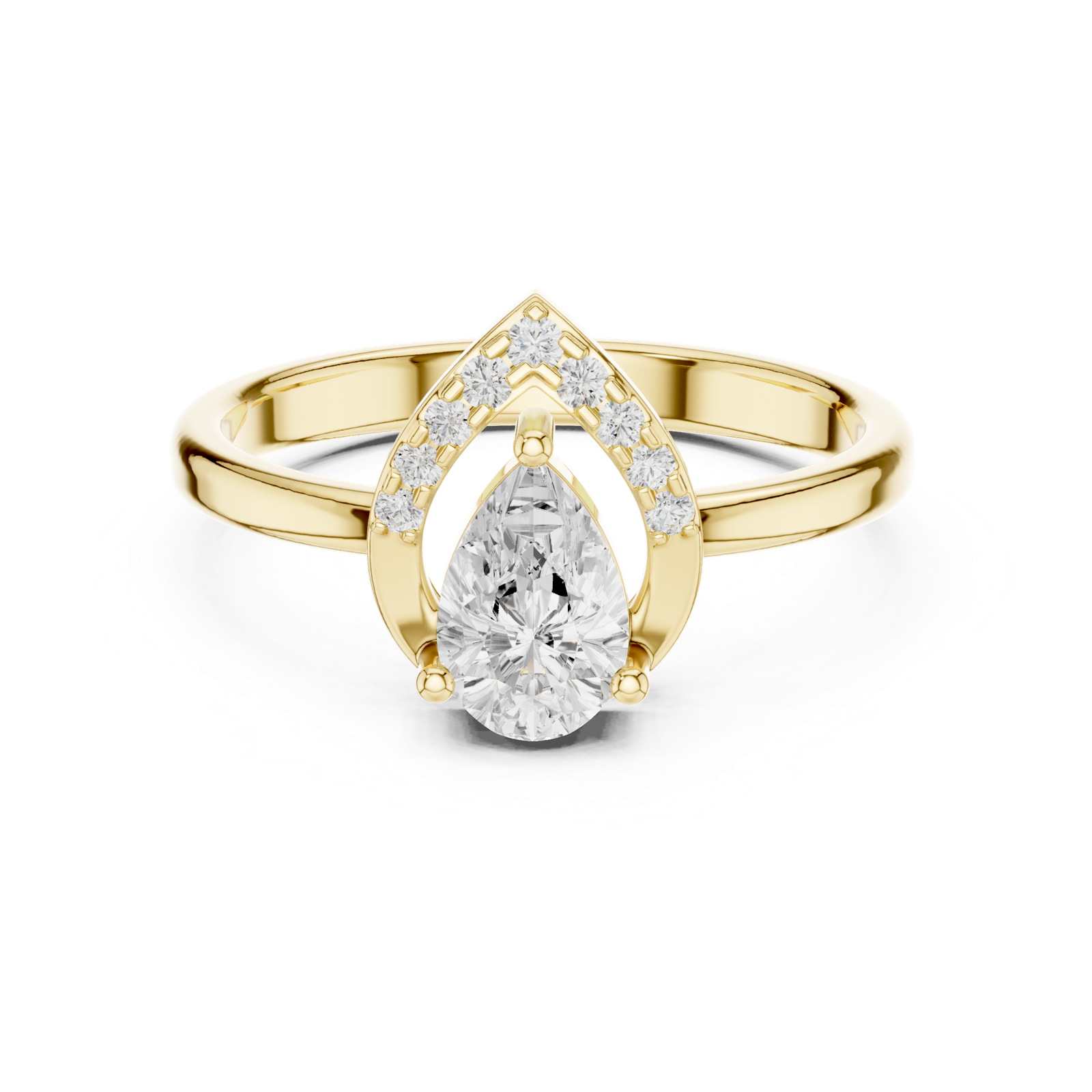 Gold Ring DDLR-511, Yellow Gold, view 4