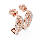 Gold Earrings L03-27, Rose Gold, view 2
