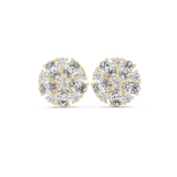 Gold Earrings AGDER-229, Yellow Gold, view 4