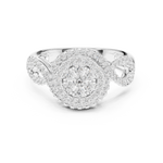 Gold Ring DDLR-757, White Gold, view 4